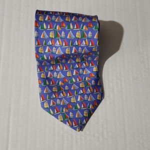 Vintage Zionetti Italian Silk Sail Boat Tie